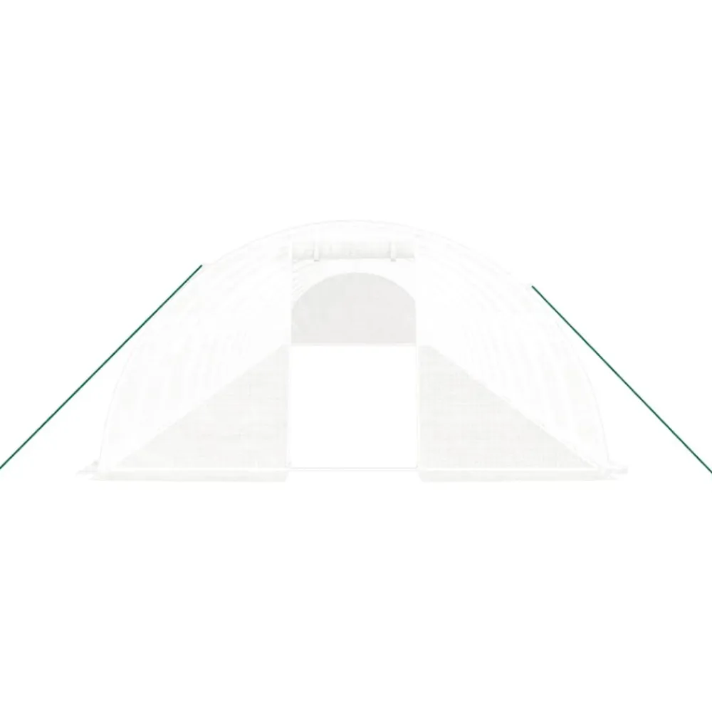 Maison Exclusive Abris De Jardin, Serres Et Rangements | - Serre avec cadre en acier blanc 40 m² 10x4x2 m