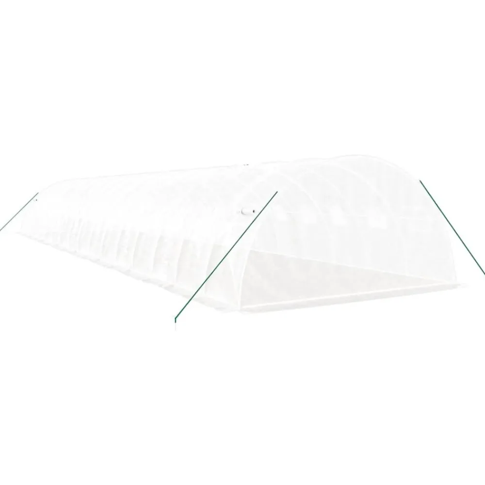 Maison Exclusive Abris De Jardin, Serres Et Rangements | - Serre avec cadre en acier blanc 40 m² 10x4x2 m