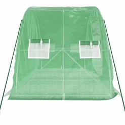 Maison Exclusive - Serre avec cadre en acier vert 10 m² 5x2x2,3 m Hot