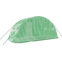 Maison Exclusive - Serre avec cadre en acier vert 10 m² 5x2x2,3 m Hot