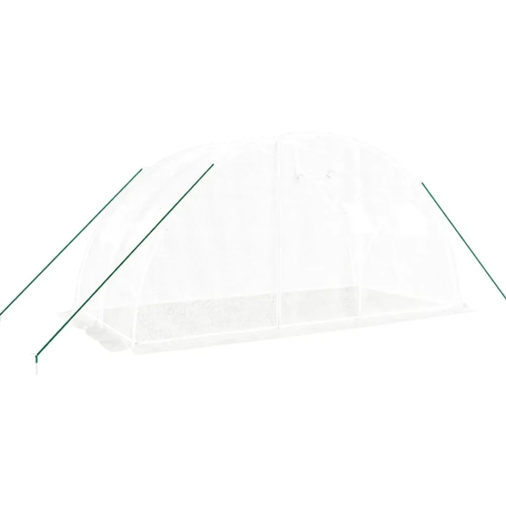 Maison Exclusive Abris De Jardin, Serres Et Rangements | - Serre avec cadre en acier blanc 8 m² 4x2x2 m