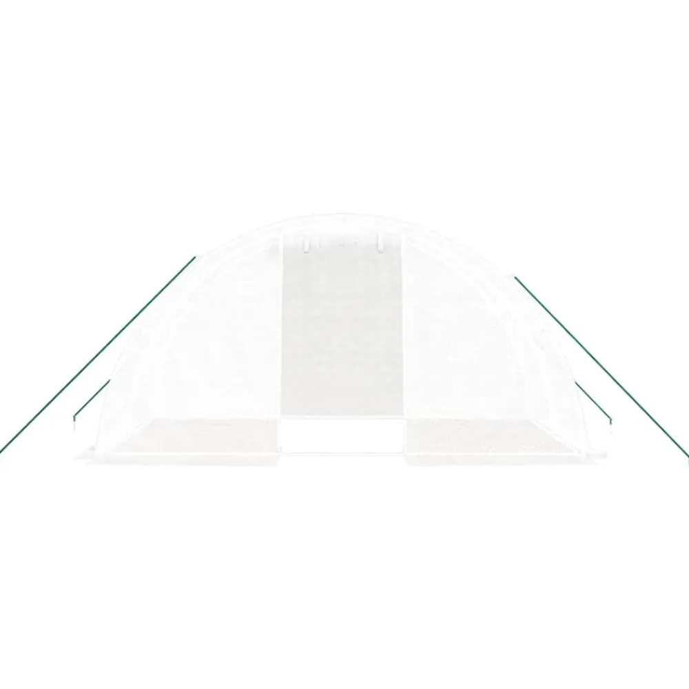 Maison Exclusive Abris De Jardin, Serres Et Rangements | - Serre avec cadre en acier blanc 8 m² 4x2x2 m