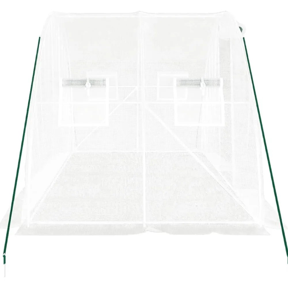 Maison Exclusive Abris De Jardin, Serres Et Rangements | - Serre avec cadre en acier blanc 8 m² 4x2x2 m