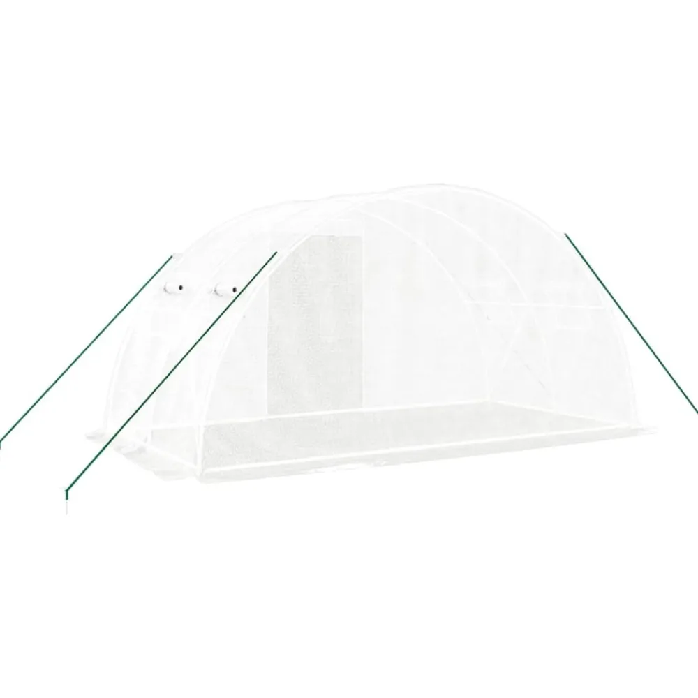 Maison Exclusive Abris De Jardin, Serres Et Rangements | - Serre avec cadre en acier blanc 8 m² 4x2x2 m