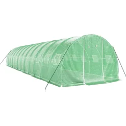 Maison Exclusive - Serre avec cadre en acier vert 36 m² 12x3x2 m Hot