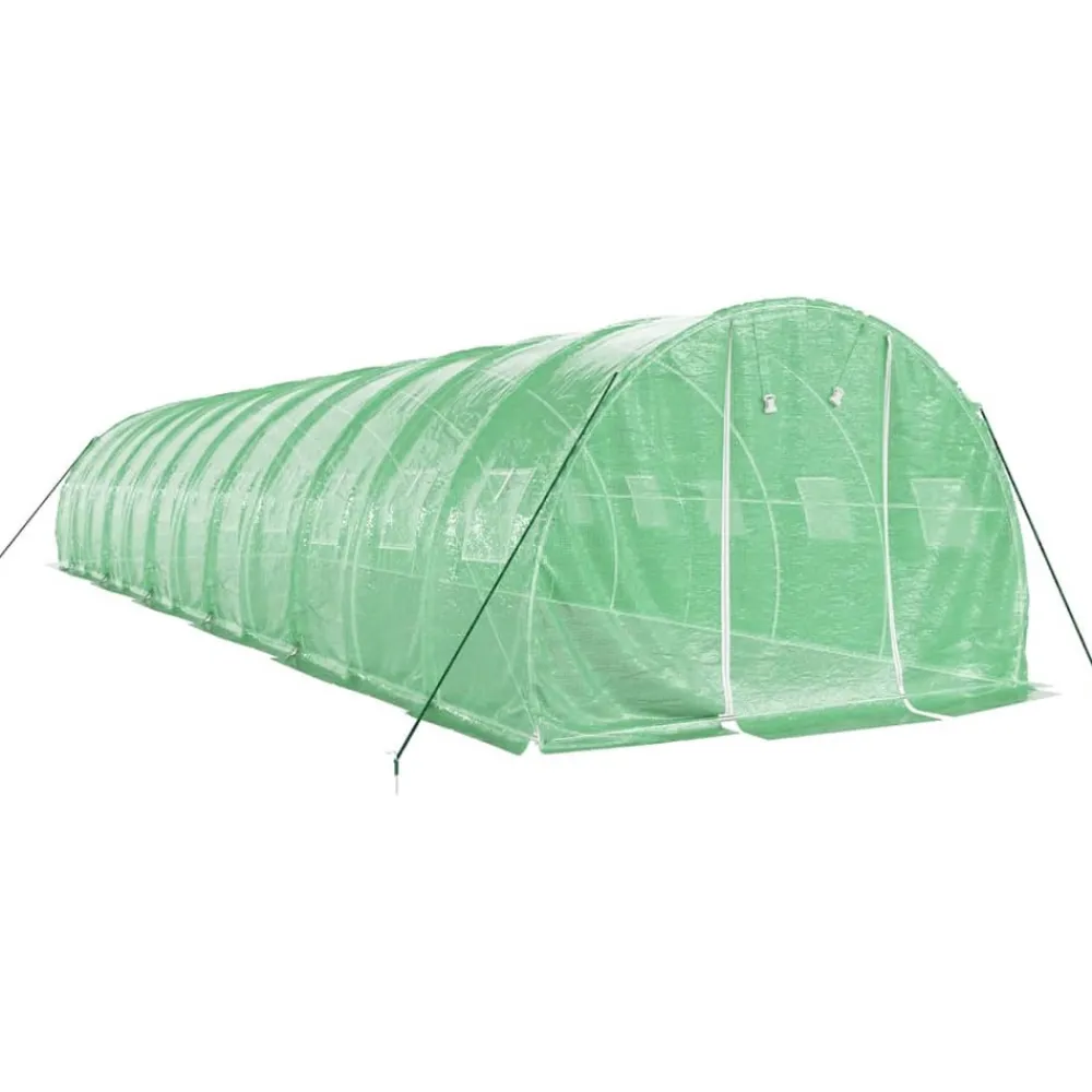 Maison Exclusive - Serre avec cadre en acier vert 36 m² 12x3x2 m Hot