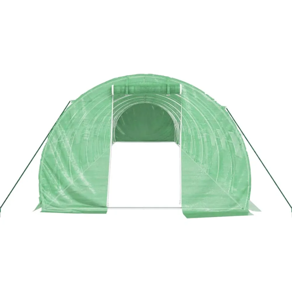 Maison Exclusive - Serre avec cadre en acier vert 36 m² 12x3x2 m Hot