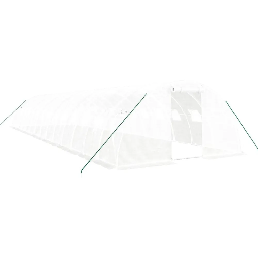 Maison Exclusive Abris De Jardin, Serres Et Rangements | - Serre avec cadre en acier vert 42 m² 14x3x2 m