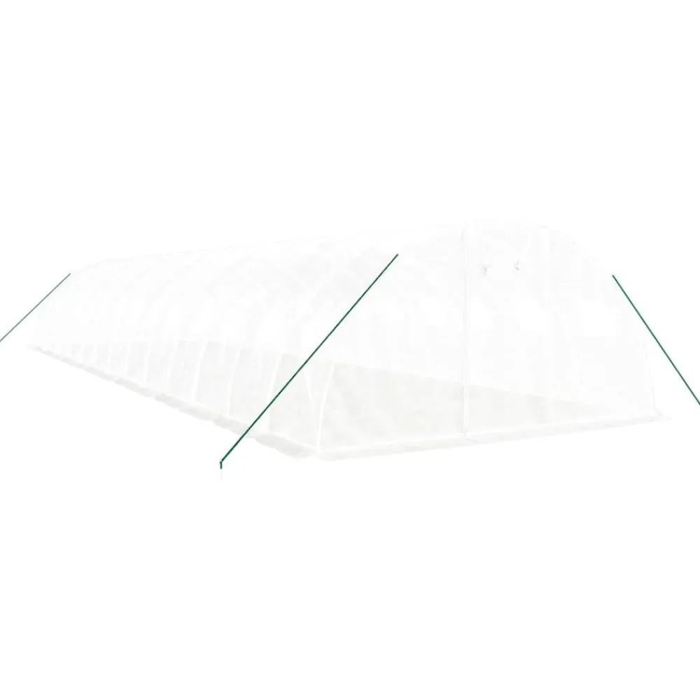 Maison Exclusive Abris De Jardin, Serres Et Rangements | - Serre avec cadre en acier vert 42 m² 14x3x2 m
