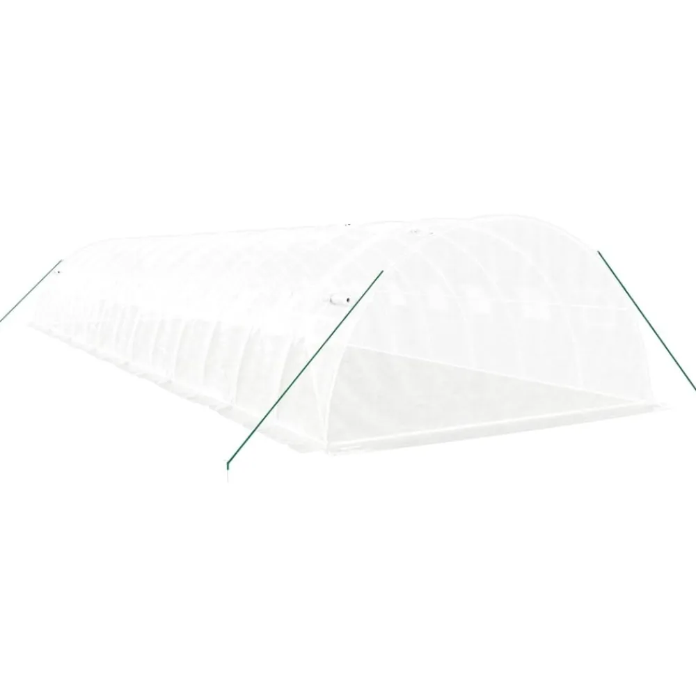Maison Exclusive Abris De Jardin, Serres Et Rangements | - Serre avec cadre en acier vert 42 m² 14x3x2 m