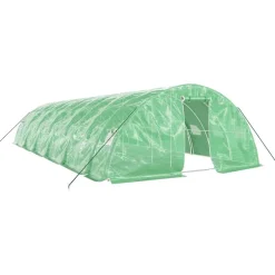 Maison Exclusive Abris De Jardin, Serres Et Rangements | - Serre avec cadre en acier vert 60 m² 12x5x2,3 m