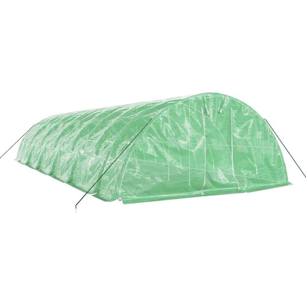 Maison Exclusive Abris De Jardin, Serres Et Rangements | - Serre avec cadre en acier vert 60 m² 12x5x2,3 m