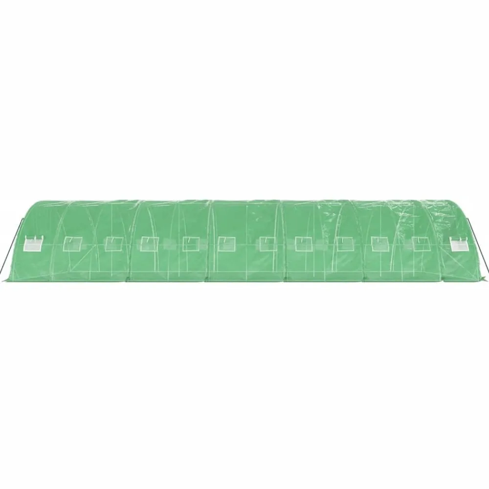 Maison Exclusive Abris De Jardin, Serres Et Rangements | - Serre avec cadre en acier vert 60 m² 12x5x2,3 m