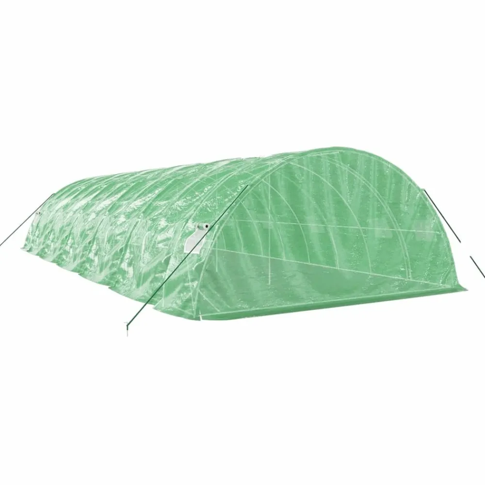Maison Exclusive Abris De Jardin, Serres Et Rangements | - Serre avec cadre en acier vert 60 m² 12x5x2,3 m