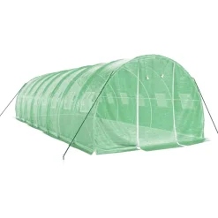 Maison Exclusive - Serre avec cadre en acier vert 24 m² 8x3x2 m Outlet