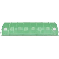 Maison Exclusive - Serre avec cadre en acier vert 24 m² 8x3x2 m Outlet