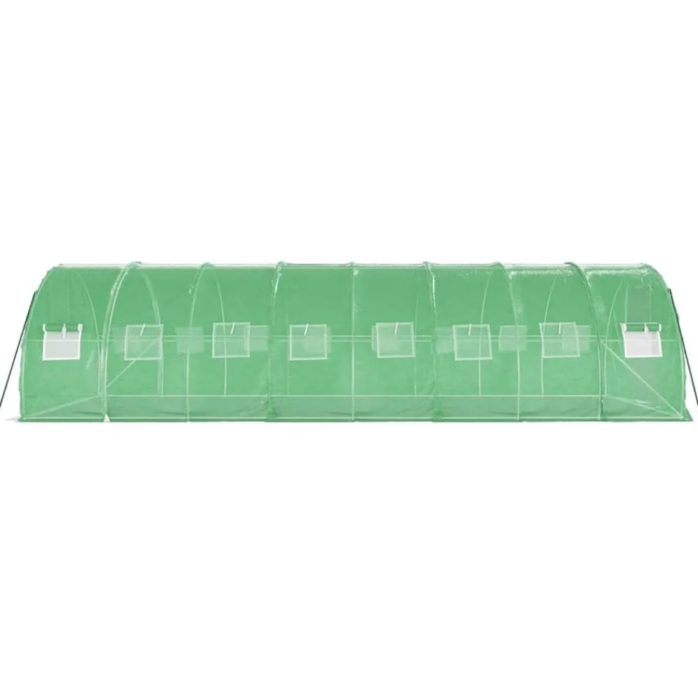 Maison Exclusive - Serre avec cadre en acier vert 24 m² 8x3x2 m Outlet