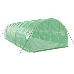 Maison Exclusive - Serre avec cadre en acier vert 24 m² 8x3x2 m Outlet