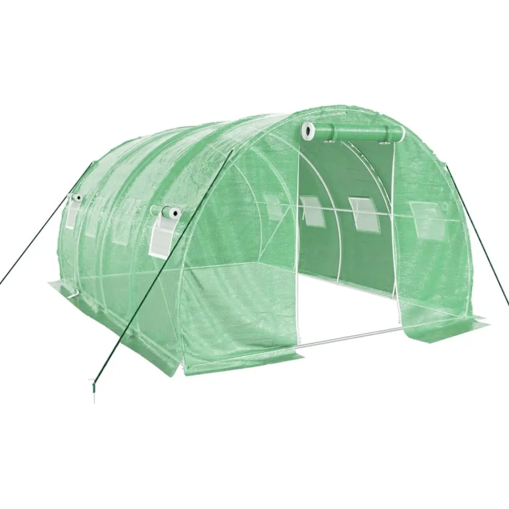 Maison Exclusive Abris De Jardin, Serres Et Rangements | - Serre avec cadre en acier vert 80 m² 20x4x2 m