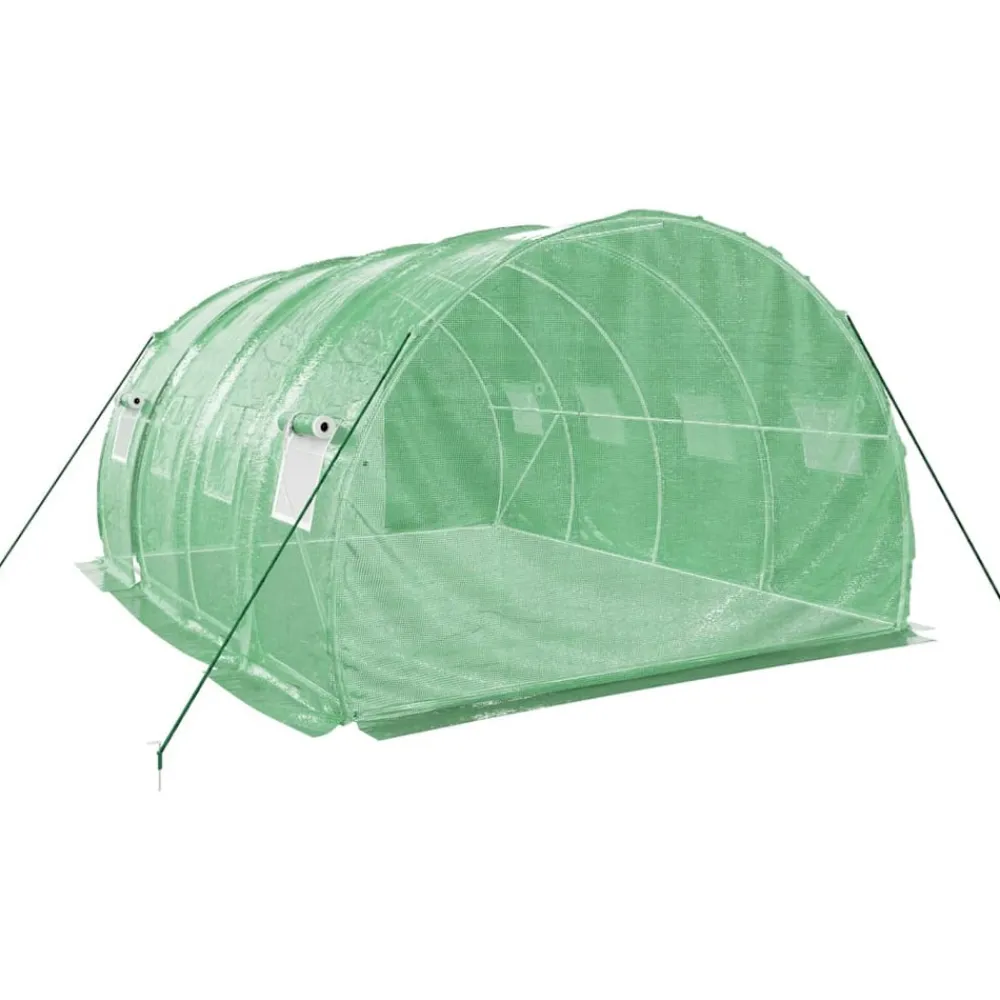 Maison Exclusive Abris De Jardin, Serres Et Rangements | - Serre avec cadre en acier vert 80 m² 20x4x2 m