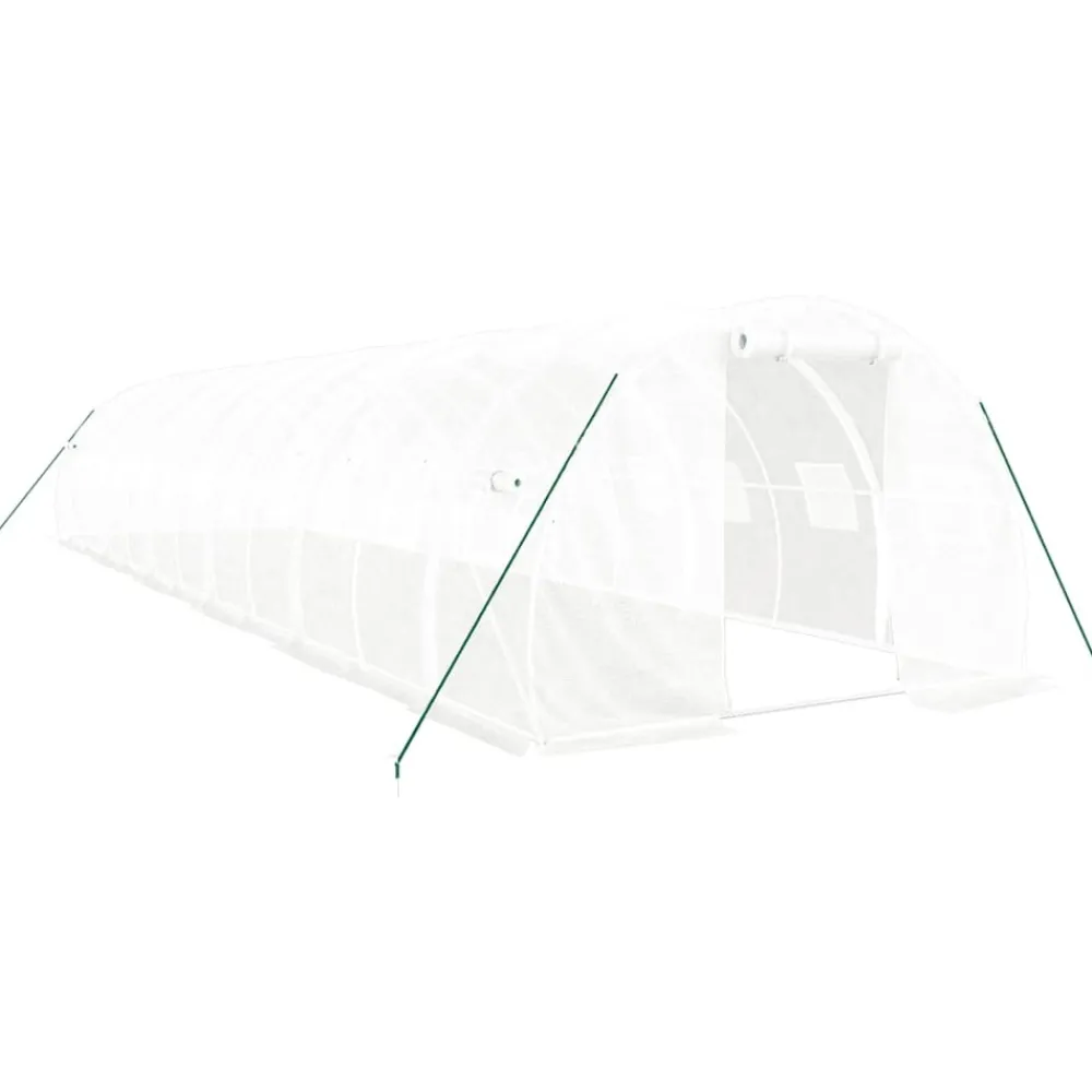 Maison Exclusive - Serre avec cadre en acier blanc 36 m² 12x3x2 m Online