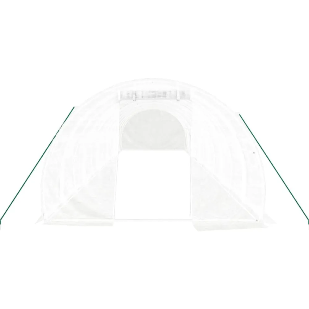 Maison Exclusive - Serre avec cadre en acier blanc 36 m² 12x3x2 m Online