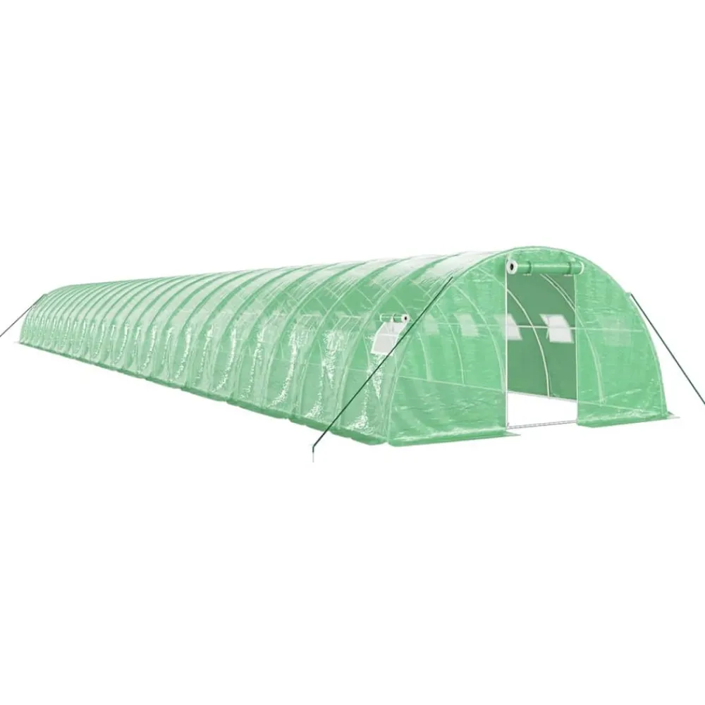 Maison Exclusive Abris De Jardin, Serres Et Rangements | - Serre avec cadre en acier blanc 48 m² 16x3x2 m