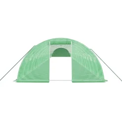 Maison Exclusive Abris De Jardin, Serres Et Rangements | - Serre avec cadre en acier blanc 48 m² 16x3x2 m