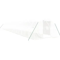 Maison Exclusive Abris De Jardin, Serres Et Rangements | - Serre avec cadre en acier blanc 24 m² 6x4x2,85 m