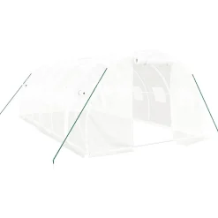 Maison Exclusive - Serre avec cadre en acier blanc 18 m² 6x3x2 m Discount