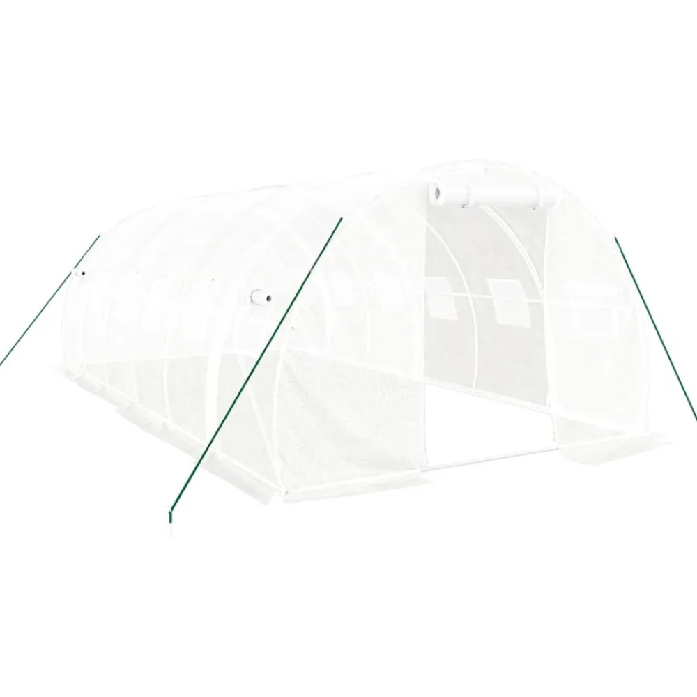 Maison Exclusive - Serre avec cadre en acier blanc 18 m² 6x3x2 m Discount