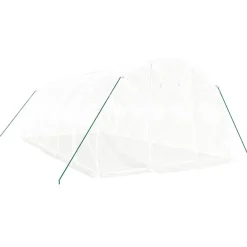 Maison Exclusive - Serre avec cadre en acier blanc 18 m² 6x3x2 m Discount