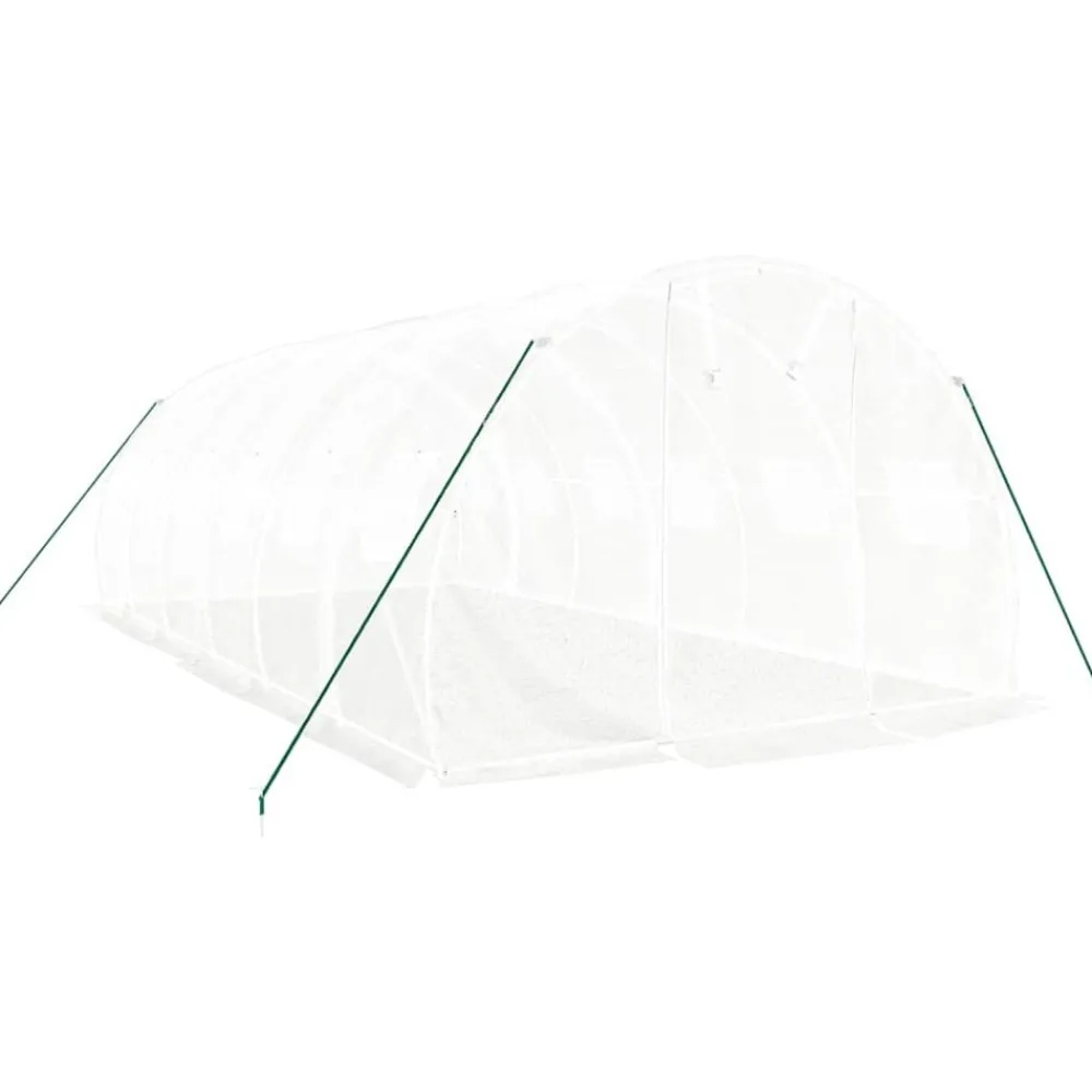 Maison Exclusive - Serre avec cadre en acier blanc 18 m² 6x3x2 m Discount