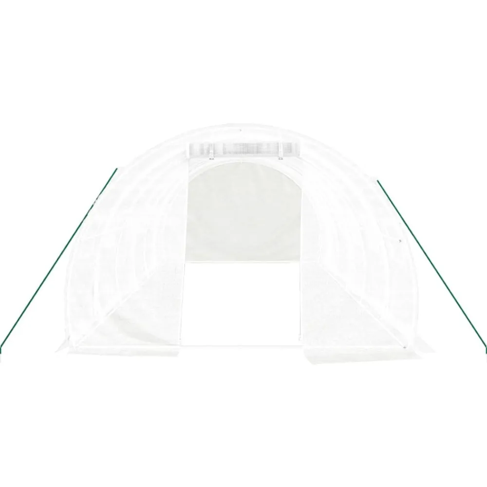 Maison Exclusive - Serre avec cadre en acier blanc 18 m² 6x3x2 m Discount