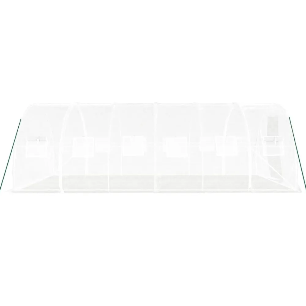 Maison Exclusive - Serre avec cadre en acier blanc 18 m² 6x3x2 m Discount