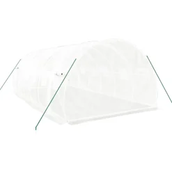 Maison Exclusive - Serre avec cadre en acier blanc 18 m² 6x3x2 m Discount