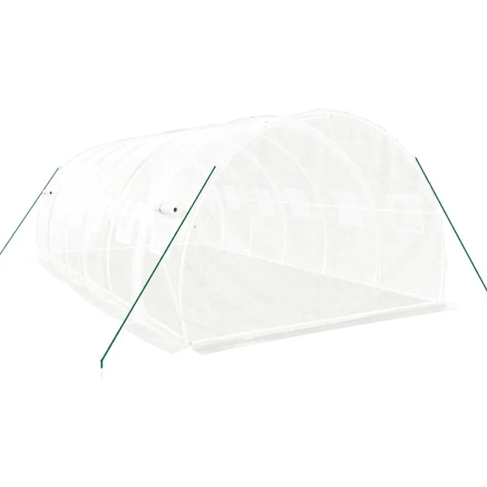 Maison Exclusive - Serre avec cadre en acier blanc 18 m² 6x3x2 m Discount