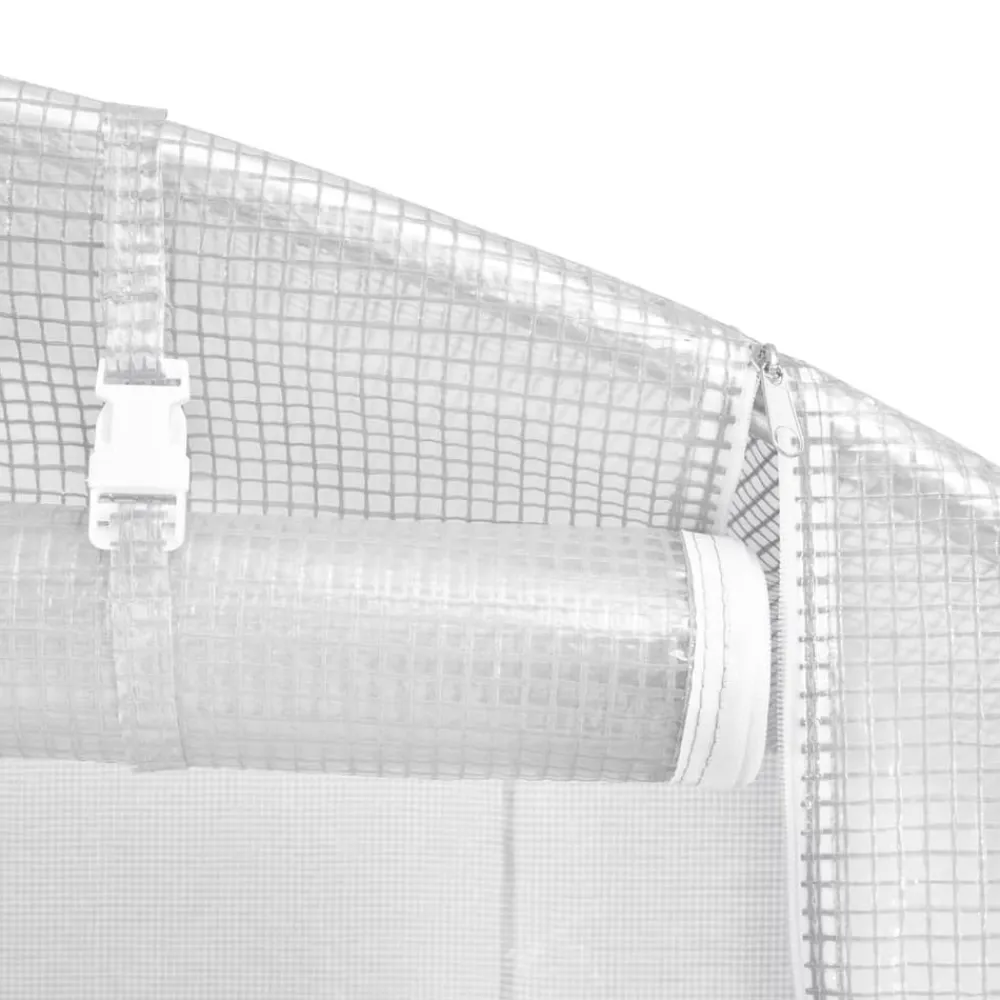 Maison Exclusive - Serre avec cadre en acier blanc 18 m² 6x3x2 m Discount