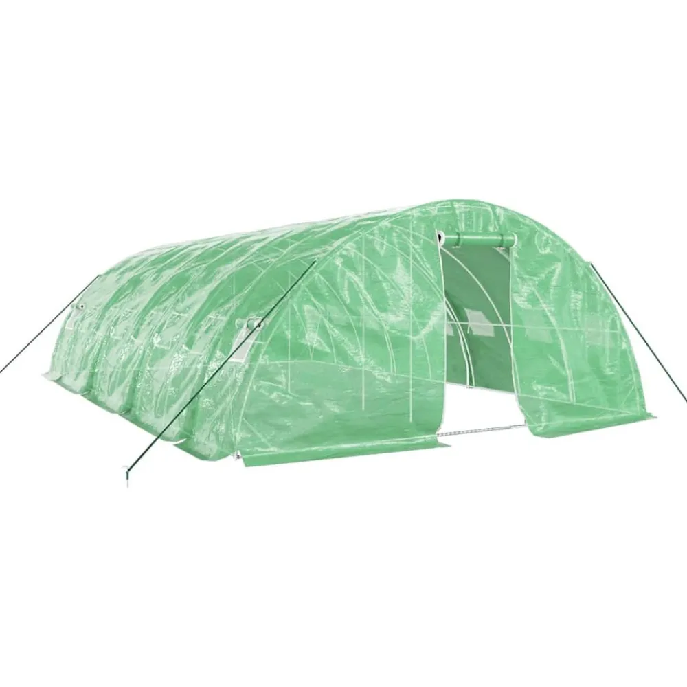 Maison Exclusive Abris De Jardin, Serres Et Rangements | - Serre avec cadre en acier vert 40 m² 8x5x2,3 m