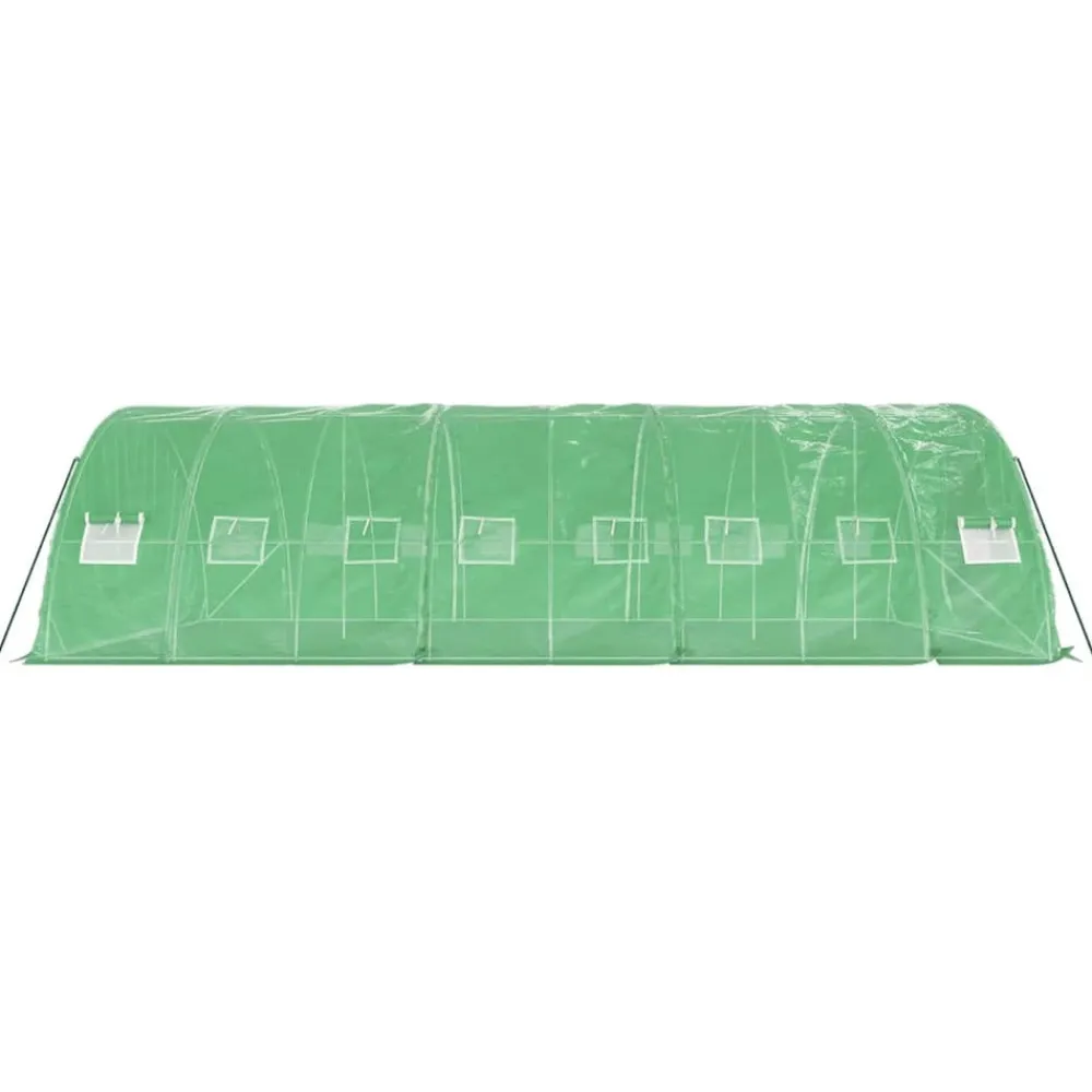 Maison Exclusive Abris De Jardin, Serres Et Rangements | - Serre avec cadre en acier vert 40 m² 8x5x2,3 m