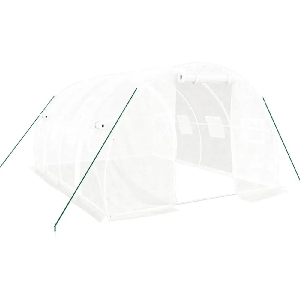 Maison Exclusive Abris De Jardin, Serres Et Rangements | - Serre avec cadre en acier blanc 12 m² 4x3x2 m