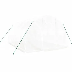 Maison Exclusive Abris De Jardin, Serres Et Rangements | - Serre avec cadre en acier blanc 12 m² 4x3x2 m