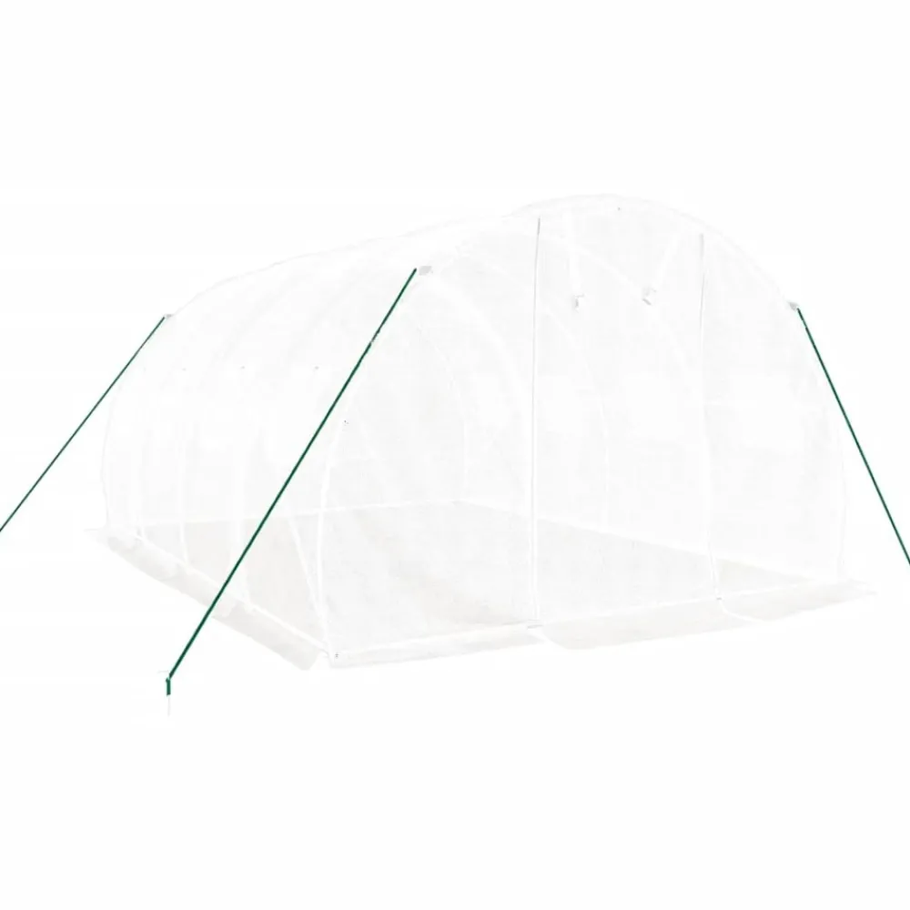 Maison Exclusive Abris De Jardin, Serres Et Rangements | - Serre avec cadre en acier blanc 12 m² 4x3x2 m