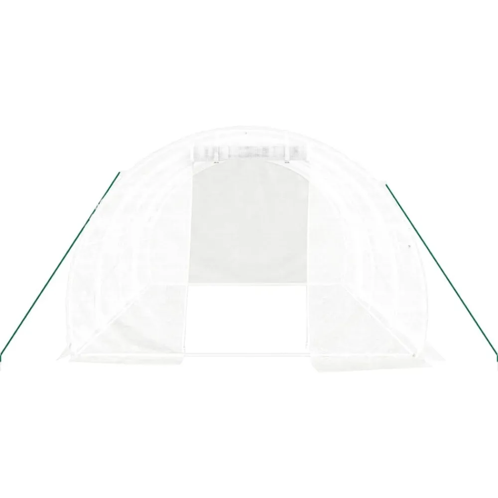 Maison Exclusive Abris De Jardin, Serres Et Rangements | - Serre avec cadre en acier blanc 12 m² 4x3x2 m
