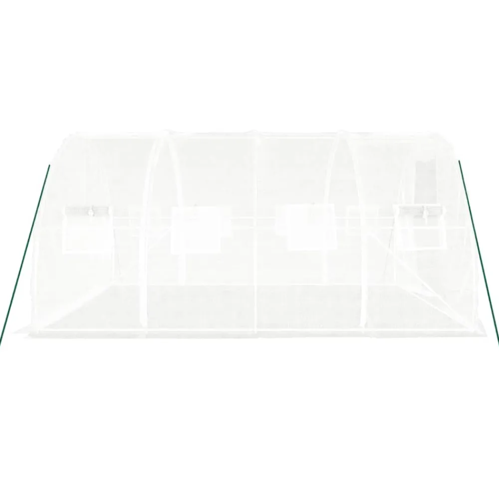 Maison Exclusive Abris De Jardin, Serres Et Rangements | - Serre avec cadre en acier blanc 12 m² 4x3x2 m