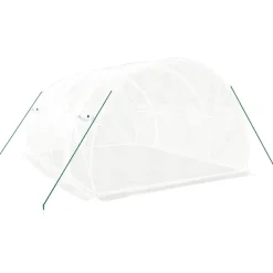 Maison Exclusive Abris De Jardin, Serres Et Rangements | - Serre avec cadre en acier blanc 12 m² 4x3x2 m