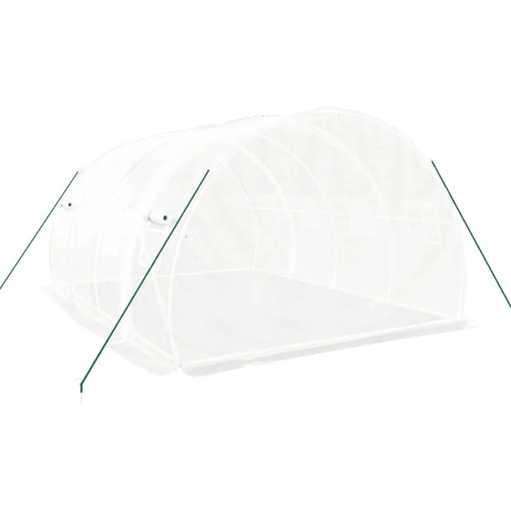 Maison Exclusive Abris De Jardin, Serres Et Rangements | - Serre avec cadre en acier blanc 12 m² 4x3x2 m