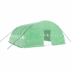 Maison Exclusive Abris De Jardin, Serres Et Rangements | - Serre avec cadre en acier vert 36 m² 6x6x2,85 m