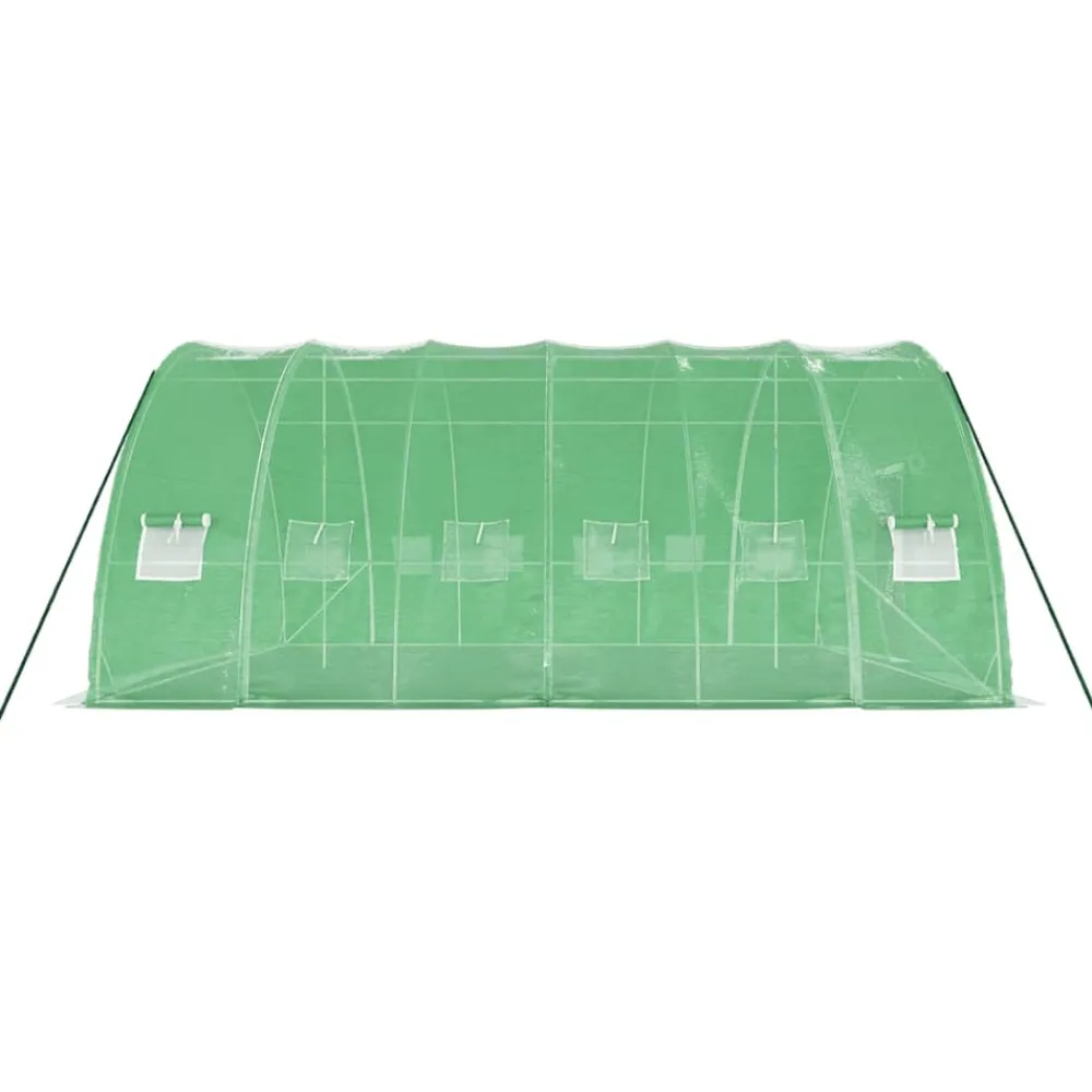 Maison Exclusive Abris De Jardin, Serres Et Rangements | - Serre avec cadre en acier vert 36 m² 6x6x2,85 m