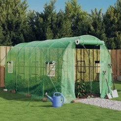 Maison Exclusive Abris De Jardin, Serres Et Rangements | - Serre avec cadre en acier vert 8 m² 4x2x2 m
